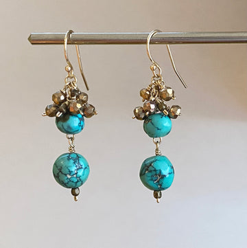 Turquoise drop earrings (096_TUR_006aj)