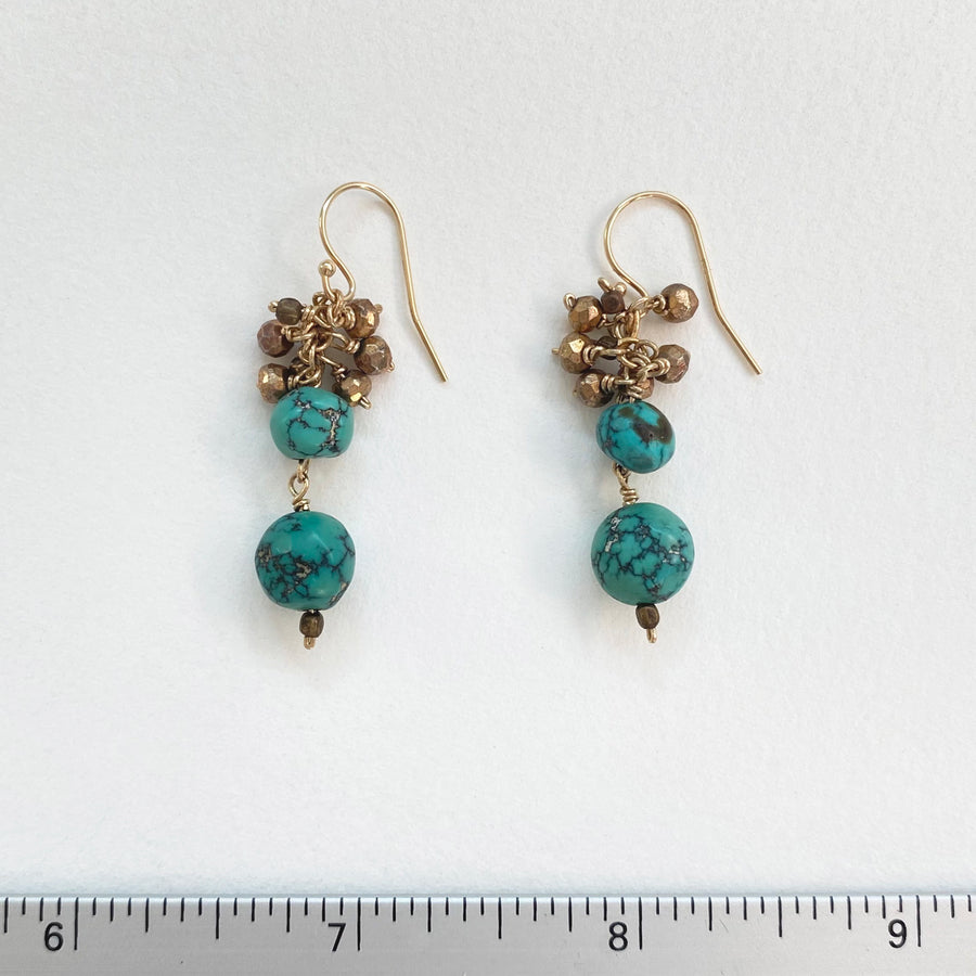 Turquoise drop earrings (096_TUR_006aj)