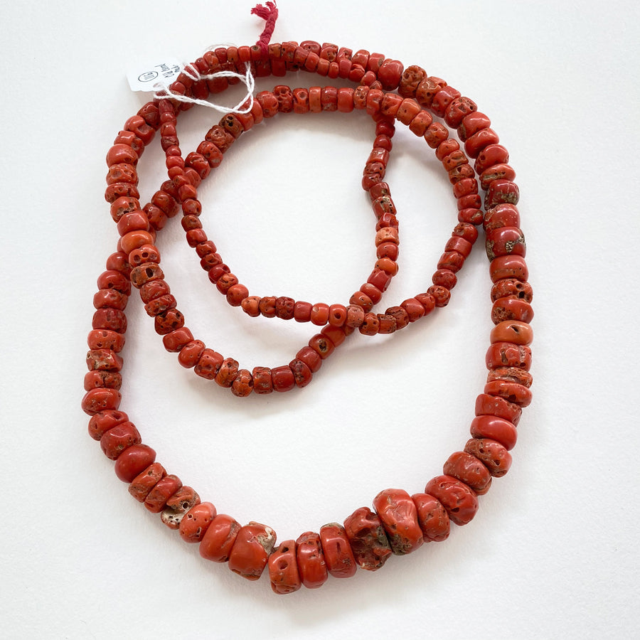 Mediterranean Coral Bead Strand (097_COR_001)