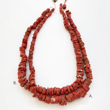 Mediterranean Coral Bead Strand (097_COR_016)