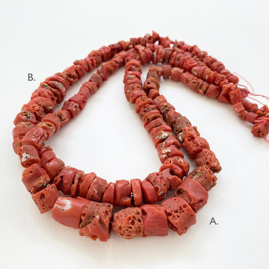 Mediterranean Coral Bead Strand (097_COR_016)