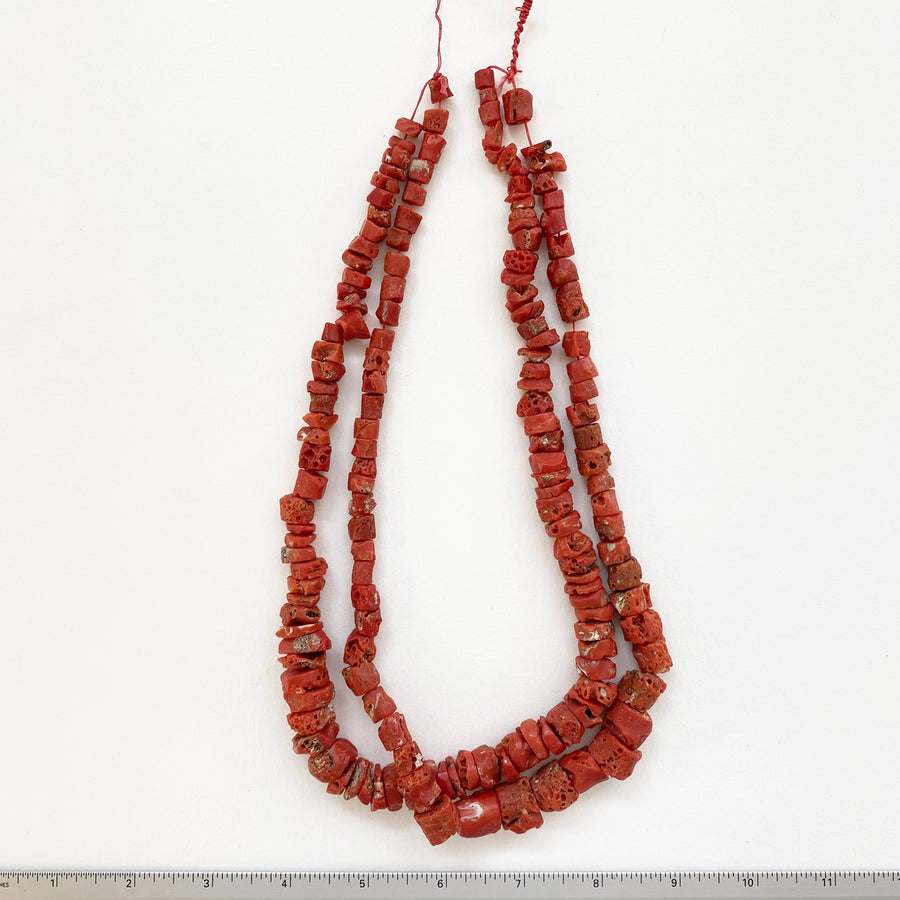 Mediterranean Coral Bead Strand (097_COR_016)