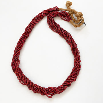 Multi-strand white heart necklace (103_IND_013j)