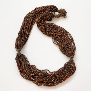 Multi-strand glass beaded necklace (104_IND_001j)