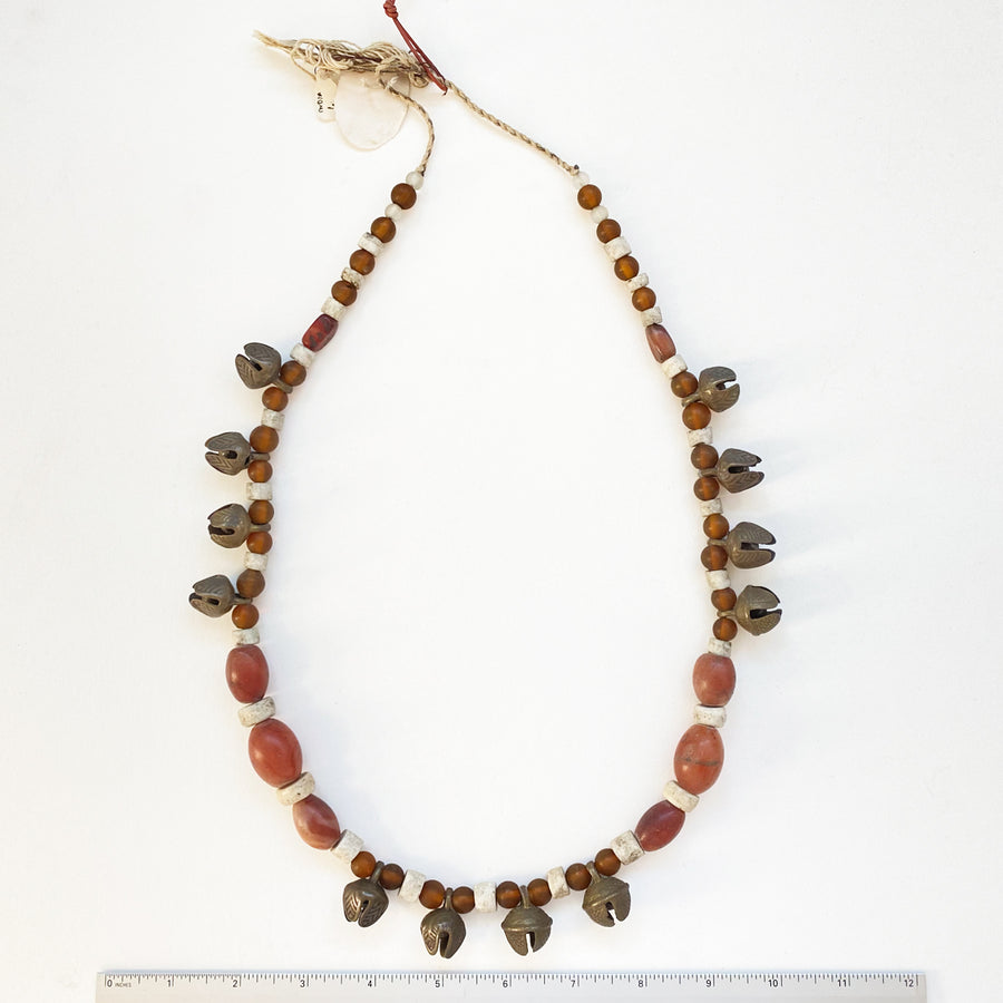 Carnelian and Shell Necklace (105_IND_001j)