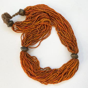 Multi-strand glass beaded necklace (106_IND_009j)