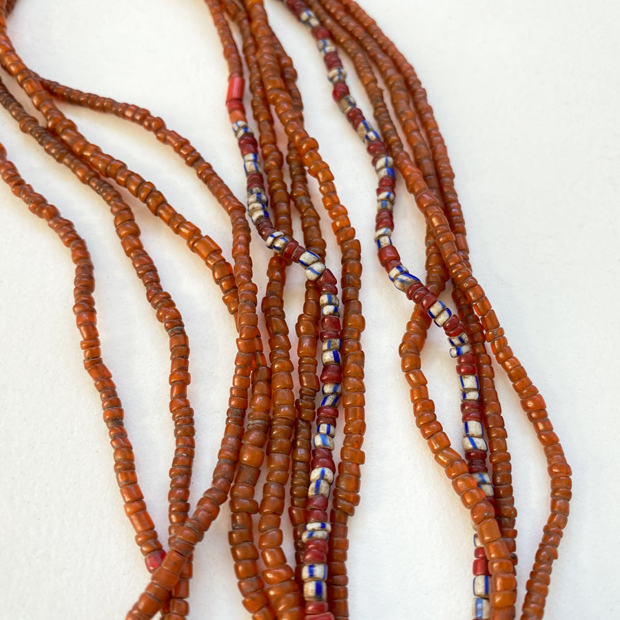 Multi-strand glass seed bead necklace (106_IND_021j)