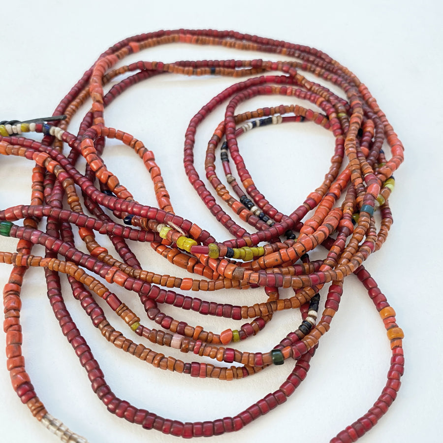 Multi-strand glass seed bead necklace (106_IND_025j)