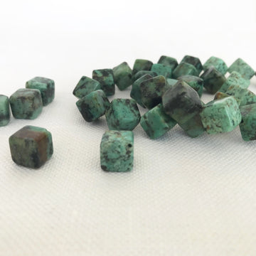African Turquoise Cube Bead (AFT_005)