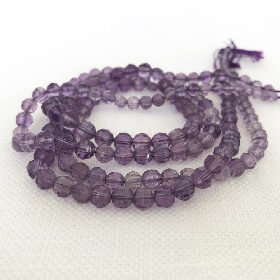 Amethyst Faceted Round Graduated Bead Strand (AME_026)