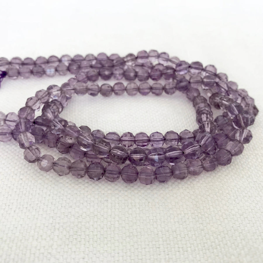 Amethyst Faceted Round Bead Strand (AME_027)