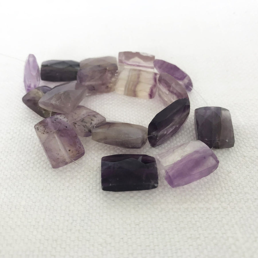 Amethyst Faceted Rectangular Bead Strand (AME_079)