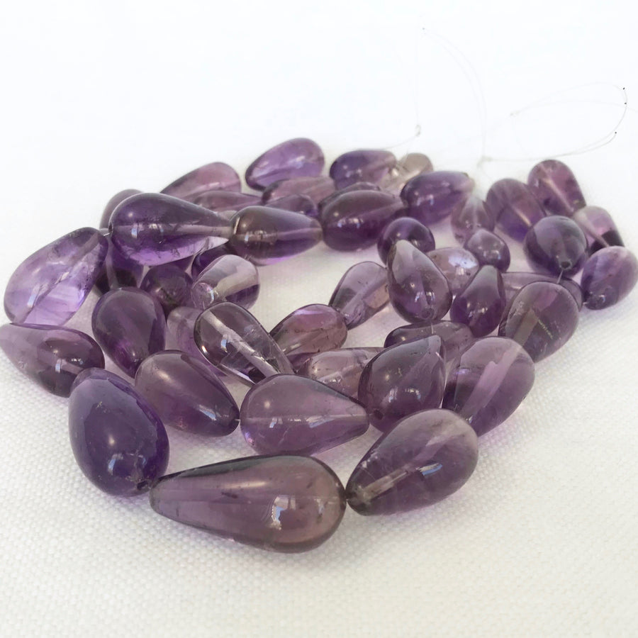 Amethyst Tear Bead Strand (AME-G080)