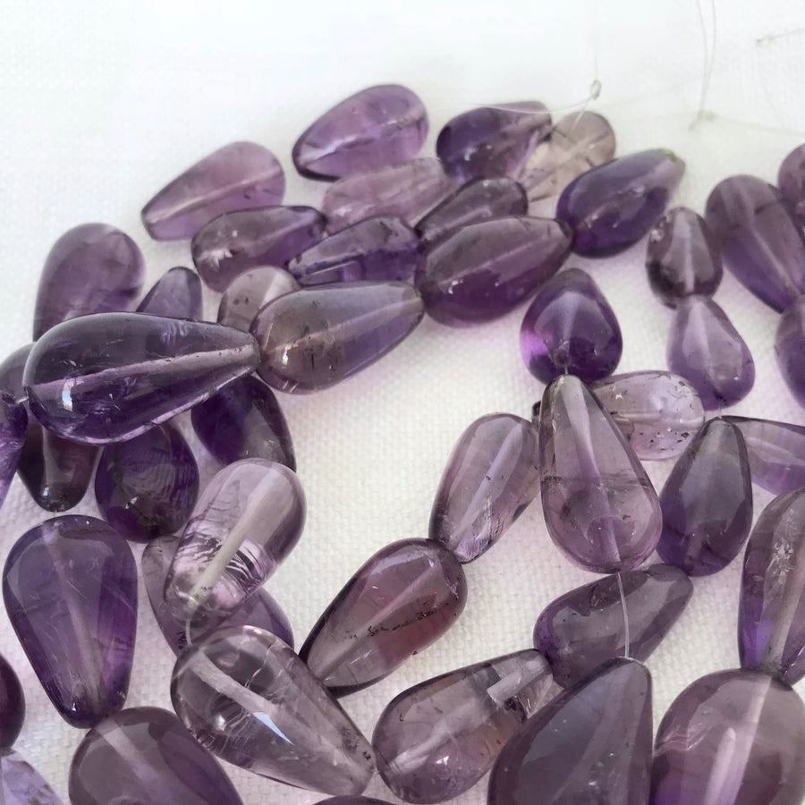 Amethyst Tear Bead Strand (AME-G080)