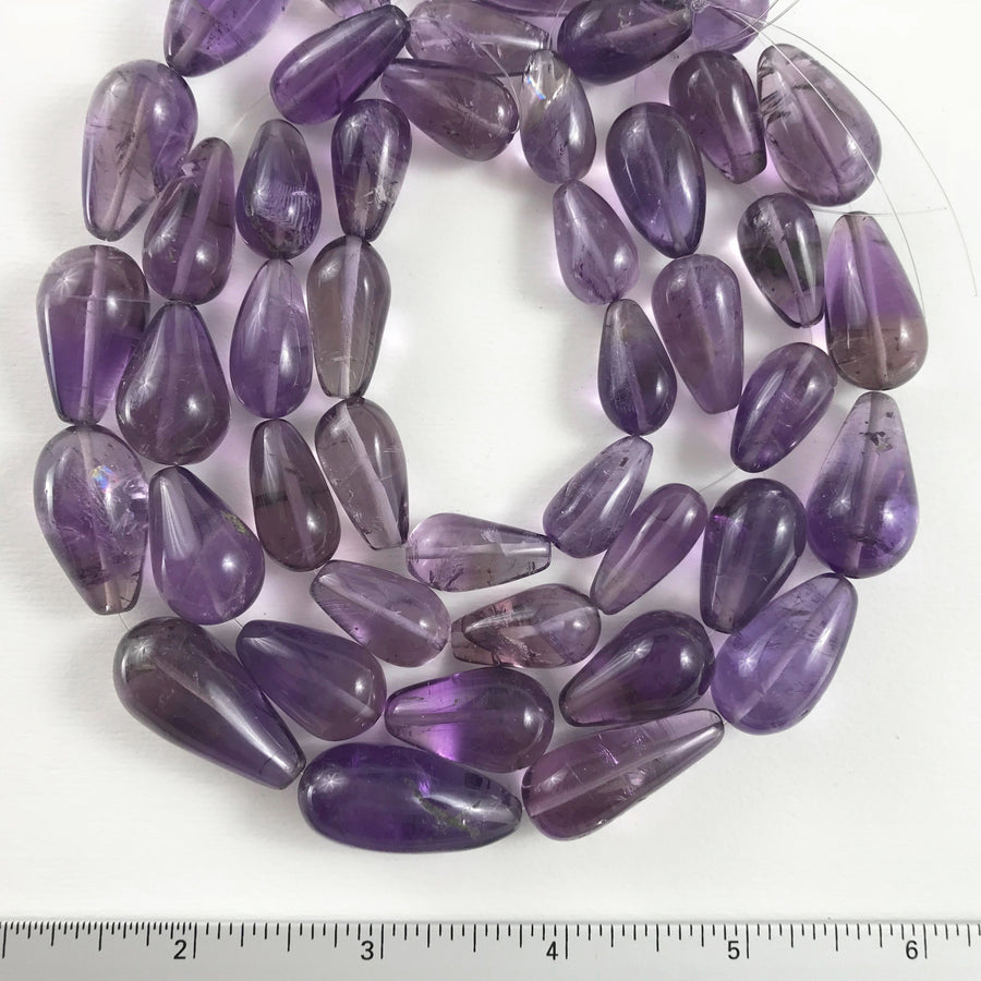 Amethyst Tear Bead Strand (AME-G083)