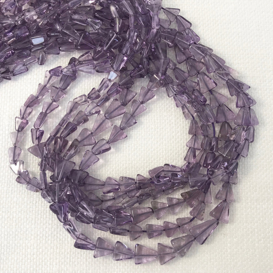 Amethyst Flat triangle Bead Strand (AME-G086)