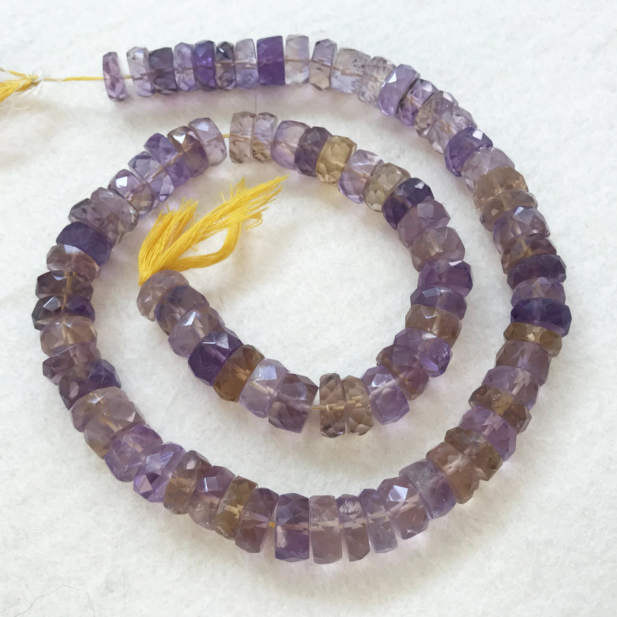 Ametrine Faceted Rondelle Bead Strand (AMT_003)
