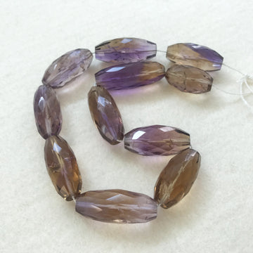 Ametrine Faceted Oval Bead Strand (AMT_006)