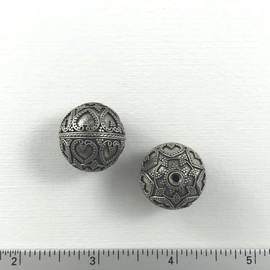 Bali/India Silver Granulated Round Bead (BAS_002)
