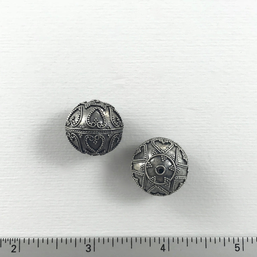Bali/India Silver Granulated Round Bead (BAS_003)