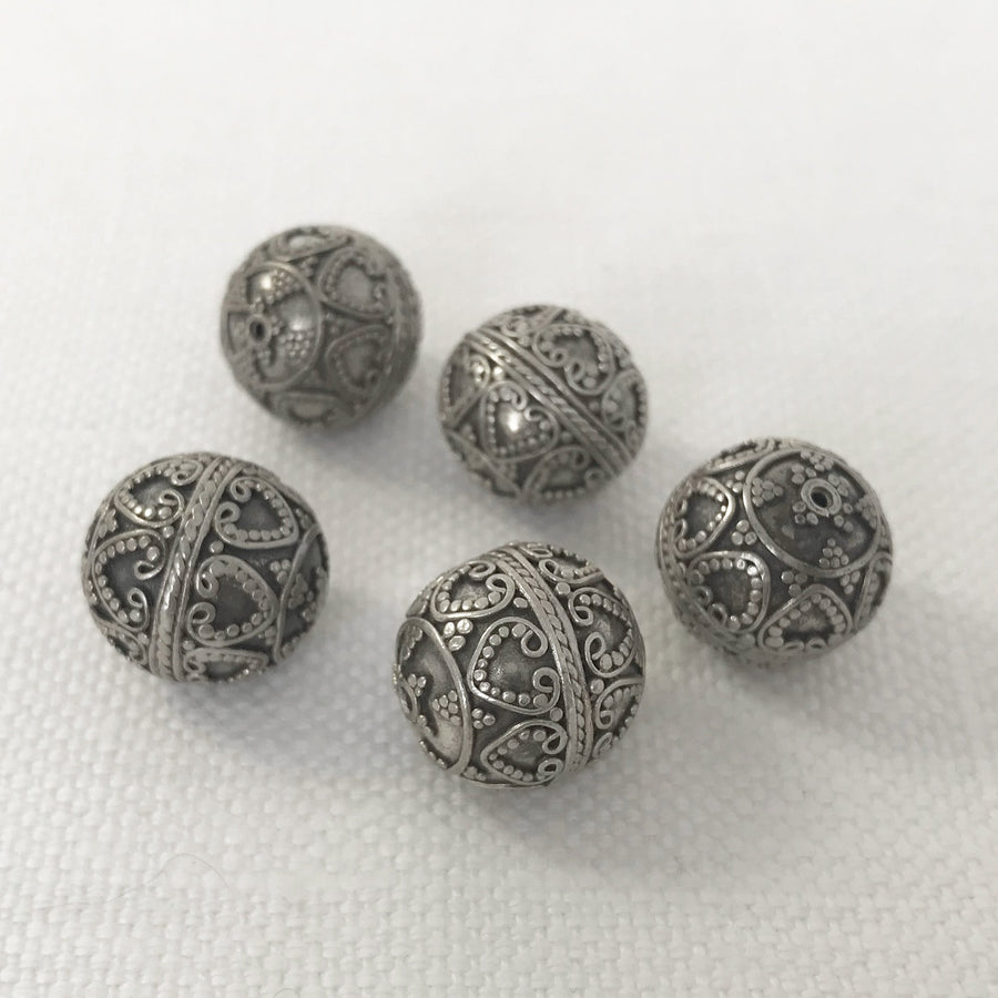Bali/India Silver Granulated Round Bead (BAS_005)