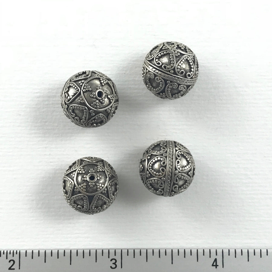Bali/India Silver Granulated Round Bead (BAS_005)