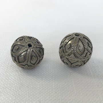 Bali/India Silver Granulated Round Bead (BAS_006)