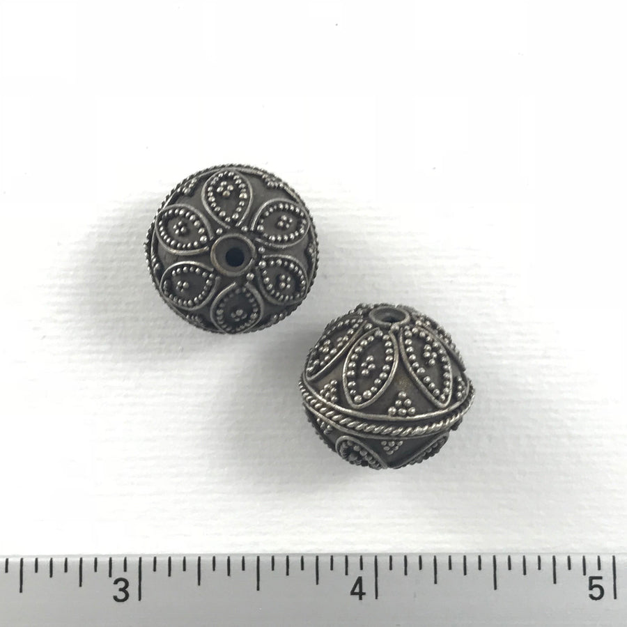 Bali/India Silver Granulated Round Bead (BAS_008)