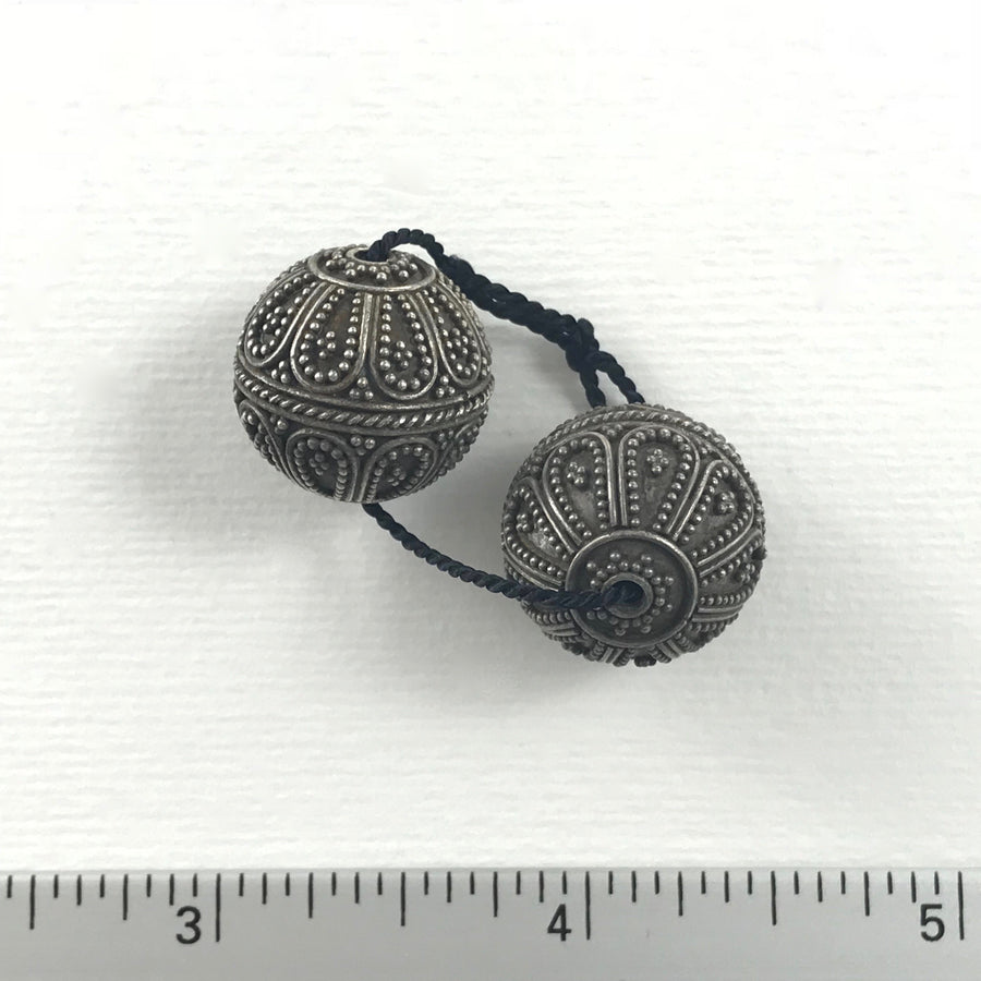 Bali/India Silver Granulated Round Bead (BAS_010)