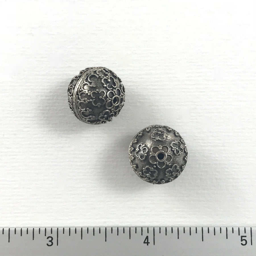 Bali/India Silver Granulated Round Bead (BAS_013)