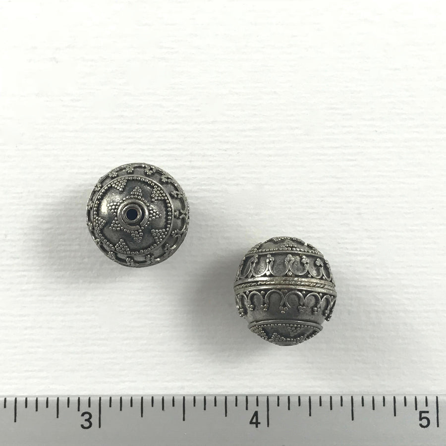 Bali/India Silver Granulated Round Bead (BAS_014)