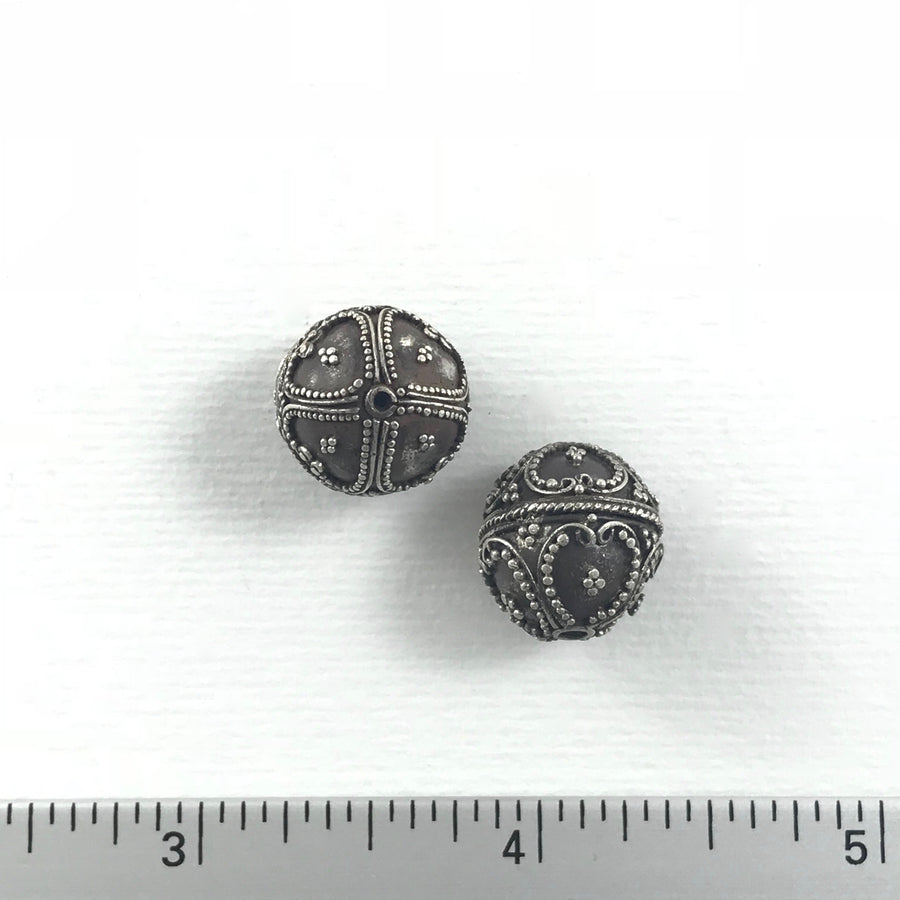 Bali/India Silver Granulated Round Bead (BAS_019)