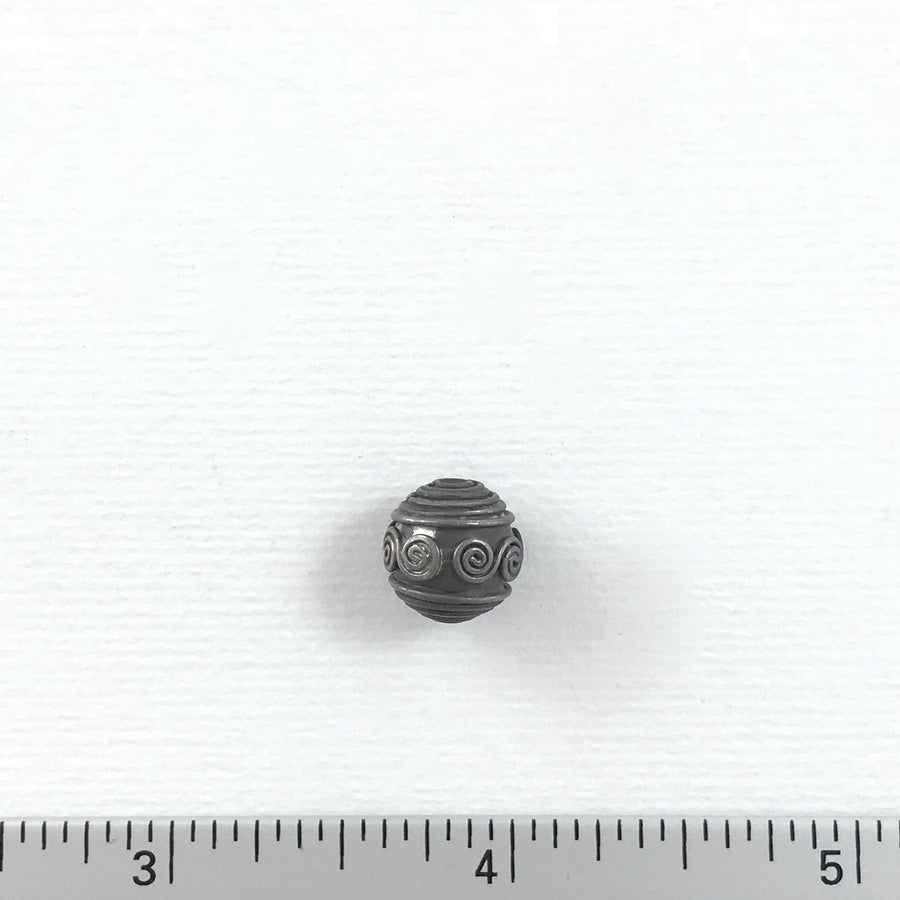 Bali/India Silver Granulated Round Bead (BAS_024)