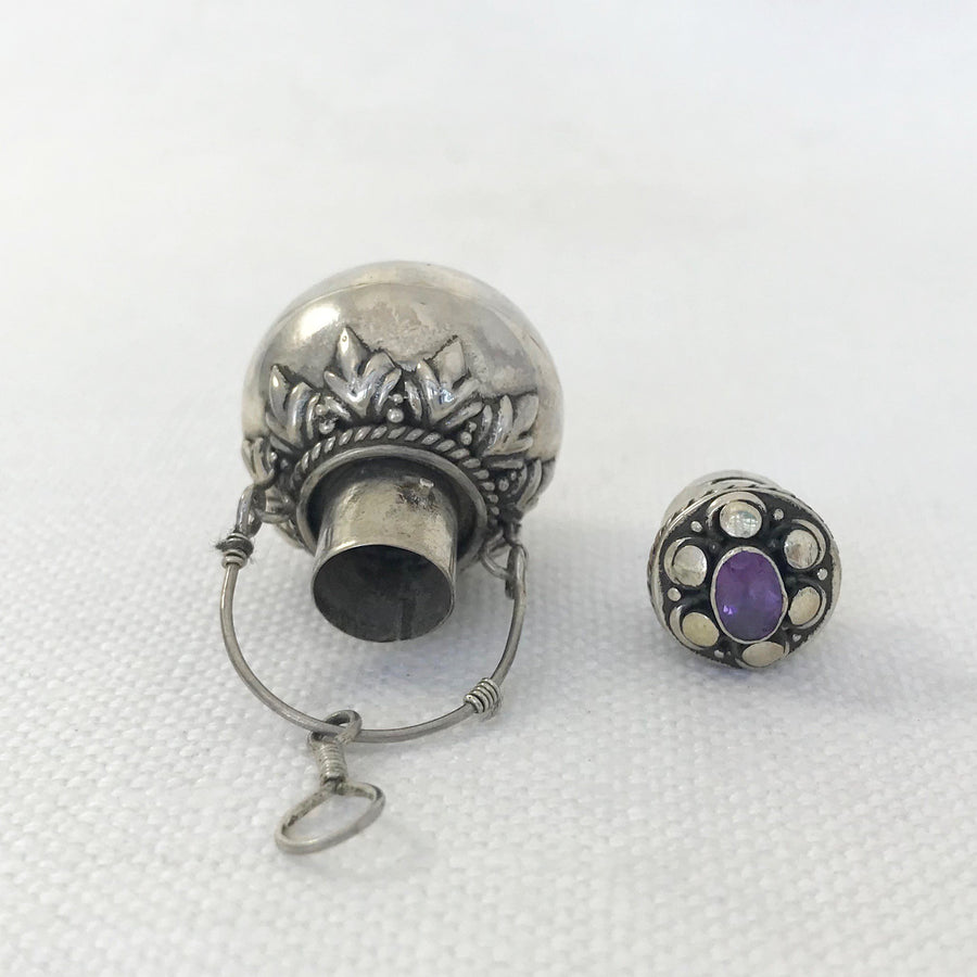 Bali/India Silver Embellished Vessel Overall Length Including Bail  52Mm Loose Pendant (BAS_042)
