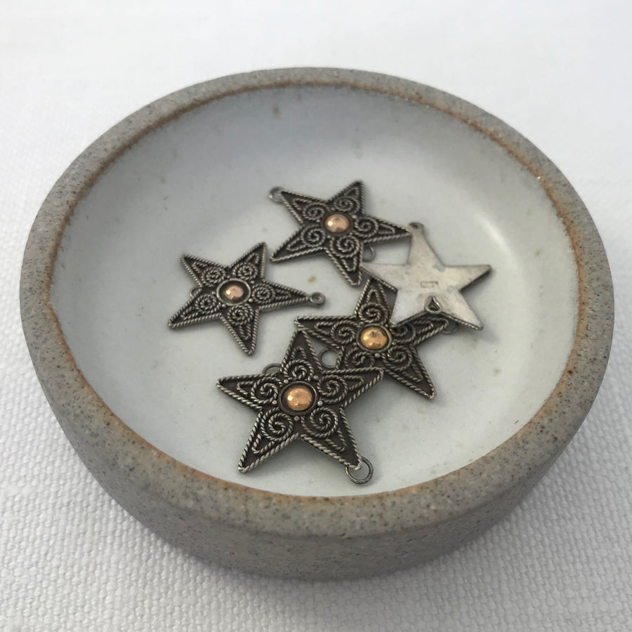 Bali/India Silver Embellished Star Loose Pendant (BAS_047)