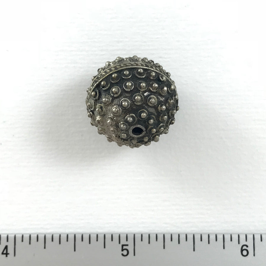Bali/India Silver Granulated Round Bead (BAS_051)