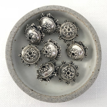 Bali/India Silver Granulated Round Bead (BAS_055)