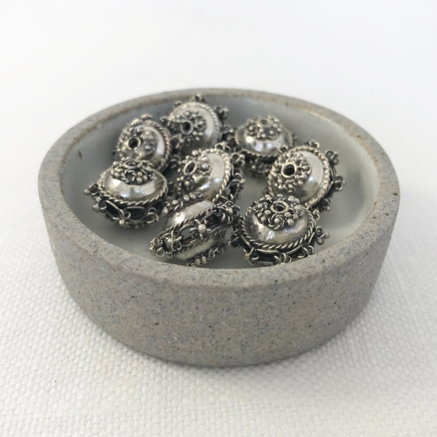 Bali/India Silver Granulated Round Bead (BAS_055)