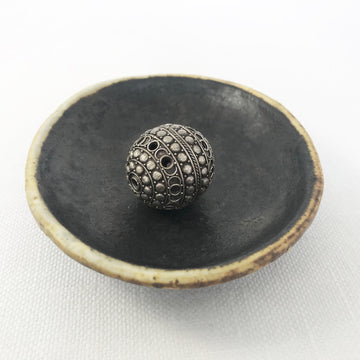 Bali/India Silver Filigree Round Bead (BAS_073)