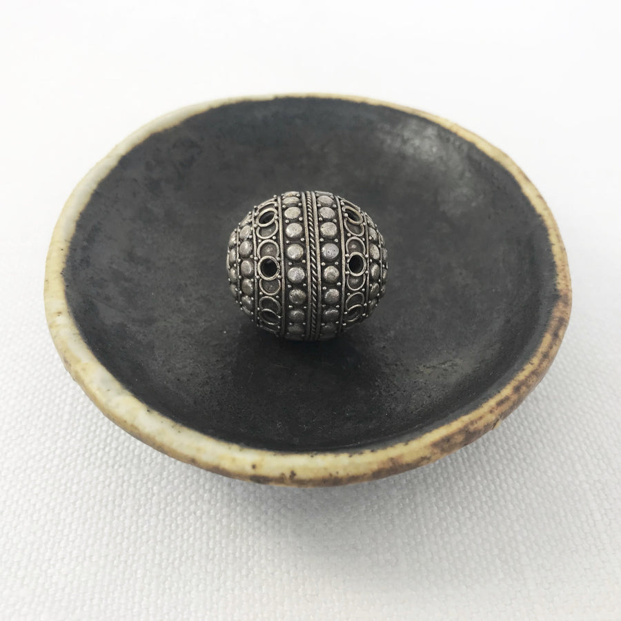 Bali/India Silver Filigree Round Bead (BAS_073)