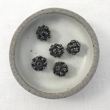 Bali/India Silver Open filigree Round Bead (BAS_084)