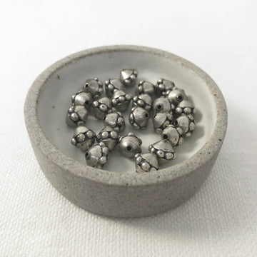 Bali/India Silver  Bicone Bead (BAS_104)