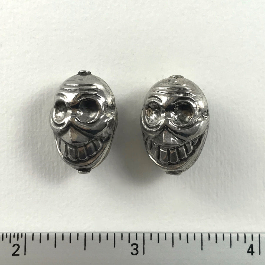 Bali/India Silver Stamped Head Bead (BAS_130)