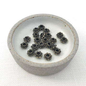 Bali/India Silver  Rondelle Bead (BAS_151)