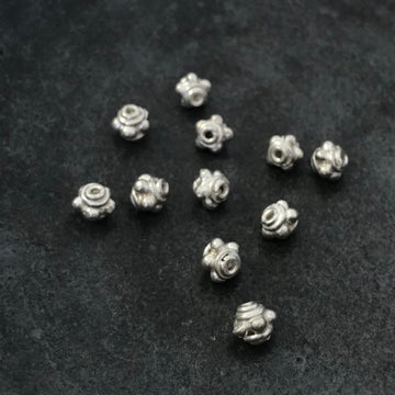 Bali/India Silver  Rondelle Bead (BAS_153)