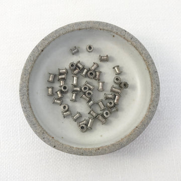 Bali/India Silver  Cylinder Bead (BAS_159)