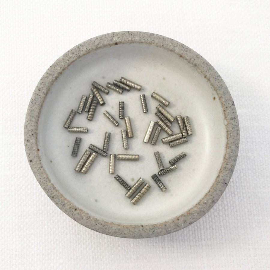 Bali/India Silver  Tube Bead (BAS-G161)