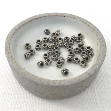 Bali/India Silver  Rondelle Bead (BAS_162)