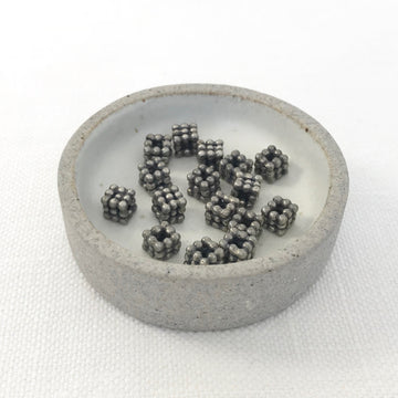 Bali/India Silver  Cube Bead (BAS_164)