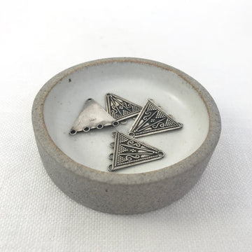 Bali/India Silver Filigree Rectangle Bead (BAS_197)